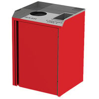 Lakeside 3420RD Rectangular Stainless Steel Liquid / Cup Refuse Station with Top Access and Red Laminate Finish - 26 1/2 inch x 23 1/4 inch x 34 1/2 inch