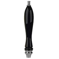 Micro Matic 5400 11 1/2 inch Black Pub-Style Beer Tap Handle with Silver Finial and Ferrule