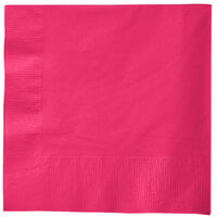 Creative Converting 58177B Hot Magenta Pink 3-Ply 1/4 Fold Luncheon Napkin - 500/Case