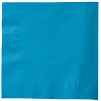 Creative Converting 583131B Turquoise Blue 3-Ply 1/4 Fold Luncheon Napkin - 500/Case