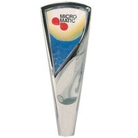 Micro Matic T180-7 7 inch Twist Style Chrome Branding on Demand Beer Tap Handle With Clear Insert