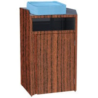 Lakeside 4410VC Rectangular Stainless Steel Refuse Station with Front Access and Victorian Cherry Laminate Finish - 26 1/2 inch x 23 1/4 inch x 45 1/2 inch