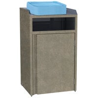 Lakeside 4410BS Rectangular Stainless Steel Refuse Station with Front Access and Beige Suede Laminate Finish - 26 1/2" x 23 1/4" x 45 1/2"