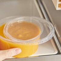 Choice Microwavable Clear Recessed Fit Deli Lid - 500/Case
