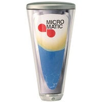 Micro Matic C100-4-M 4 inch Clear Plastic Branding on Demand Beer Tap Handle with Metal Cap