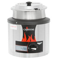 Vollrath 72430 Cayenne 4 Qt. Warmer Package with Inset and Hinged Cover - 120V, 350W