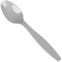 Creative Converting 6 1/8" Shimmering Silver Heavy Weight Plastic Spoon - 600/Case