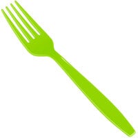 Creative Converting 011123B 7 1/8" Fresh Lime Green Disposable Plastic Fork - 600/Case