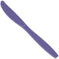 Creative Converting 010575B 7 1/2" Purple Heavy Weight Premium Plastic Knife - 600/Case
