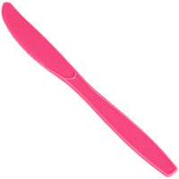 Creative Converting 010590B 7 1/2" Hot Magenta Pink Heavy Weight Premium Plastic Knife - 288/Case