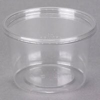 Choice 16 oz. Ultra Clear Recycled PET Plastic Round Deli Container and Lid Combo - 250/Case