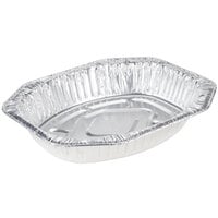 Durable Packaging 40010 18 inch x 14 inch x 3 inch Oval Foil Roast Pan - 5/Pack