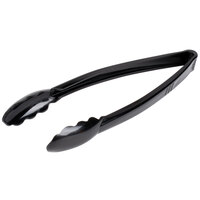 Fineline 3320-BK Platter Pleasers 12" Black Extra Heavy-Duty Disposable Plastic Tong