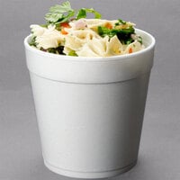 Dart 32MJ48 32 oz. White Foam Food Container - 25/Pack
