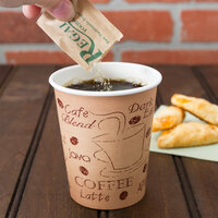 Choice 8 oz. Café Print Poly Paper Hot Cup - 50/Pack