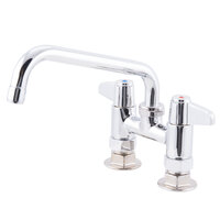 Equip by T&S 5F-4DLX08 Deck Mount Swivel Base Mixing Faucet with 8 1/8" Swing Nozzle 4" Centers - ADA Compliant