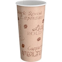 Choice 20 oz. Café Print Poly Paper Hot Cup - 600/Case