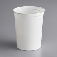 Choice 32 oz. White Microwavable Plastic Round Deli Container - 500/Case