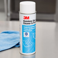 3M 14002 21 oz. Aerosol Stainless Steel / Metal Cleaner and Polish   - 12/Case