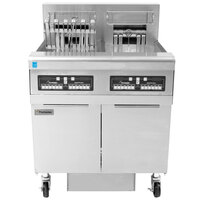 Frymaster FPRE217TC-SD High Efficiency Electric Floor Fryer with (2) 50 lb. Full Frypots and CM3.5 Controls - 208V, 1 Phase, 17kW