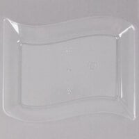 Fineline Wavetrends 1405-CL 5 1/2 inch x 7 1/2 inch Clear Plastic Dessert Plate - 120/Case