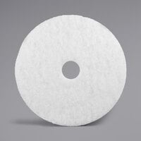 3M 4100 20 inch White Super Polishing Floor Pad - 5/Case