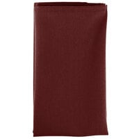 Intedge Burgundy 100% Polyester Cloth Napkins, 18 inch x 18 inch - 12/Pack