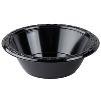 Genpak BLK21 Silhouette 12 oz. Black Premium Plastic Bowl - 125/Pack