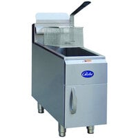 Globe GF15PG 15 lb. Liquid Propane Countertop Fryer - 26,500 BTU