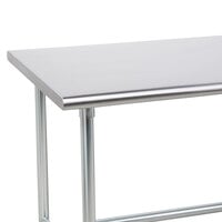 Advance Tabco TAG-2411 24 inch x 132 inch 16 Gauge Open Base Stainless Steel Commercial Work Table