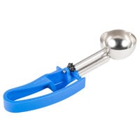 Vollrath 47374 Jacob's Pride #16 Blue Extended Length Squeeze Handle Disher - 2 oz.