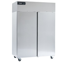 Delfield GBF2P-S Coolscapes 55 inch Top-Mount Two Section Solid Door Stainless Steel Reach-In Freezer - 46 cu. ft.