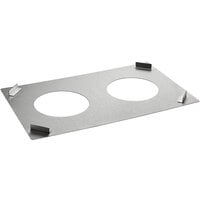Nemco 66093 2 Hole Stainless Steel Steam Table Adapter Plate - 6 3/8 inch