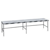 Advance Tabco TSPT-249 Poly Top Work Table 24 inch x 108 inch - Open Base