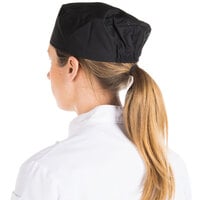 Chef Revival Customizable Black Mesh Top Baker's Skull Cap / Pill Box Hat - Regular Size