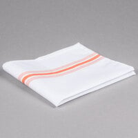 Snap Drape 53771822NH414 Orange Softweave Bistro Striped Cloth Napkins, 18 inch x 22 inch - 12/Pack
