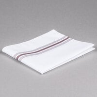 Snap Drape 53771822NH515 Chocolate Softweave Bistro Striped Cloth Napkins, 18 inch x 22 inch - 12/Pack