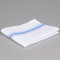 Snap Drape 53771822NH062 Blue Softweave Bistro Striped Cloth Napkins, 18 inch x 22 inch - 12/Pack