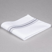Snap Drape 53771822NH512 Metallic Gray Softweave Bistro Striped Cloth Napkins, 18 inch x 22 inch - 12/Pack