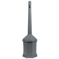 Commercial Zone 710303 Smokers' Outpost Site Saver Gray Snap-Lock 5 Qt. Cigarette Receptacle