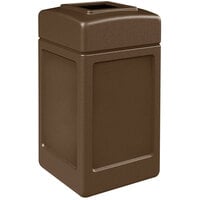 Commercial Zone 732137 PolyTec 42 Gallon Square Brown Waste Container