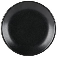 Hall China by Steelite International HL303050AFCA Foundry 7 1/8 inch Black China Round Coupe Plate - 12/Case