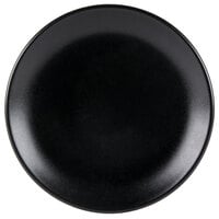 Hall China by Steelite International HL303080AFCA Foundry 9 5/8" Black China Round Coupe Plate - 12/Case