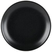 Hall China by Steelite International HL303100AFCA Foundry 10 3/8" Black China Coupe Plate - 12/Case