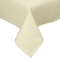 Intedge 54 inch x 54 inch Square Ivory Hemmed 65/35 Poly/Cotton BlendCloth Table Cover