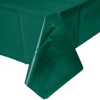Creative Converting 723124 54 inch x 108 inch Hunter Green Disposable Plastic Table Cover