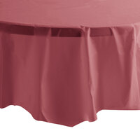 Creative Converting 703122 82" Burgundy OctyRound Disposable Plastic Table Cover