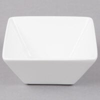 World Tableware SL-19 Slate 20 oz. Ultra Bright White Square Porcelain Bowl - 24/Case