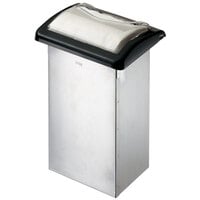 San Jamar H2005CLBK Venue In-Counter Fullfold Napkin Dispenser with Control Face - Clear Face with Black Body