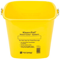 San Jamar KP196KCYL 6 Qt. Yellow Cleaning Kleen-Color Pail
